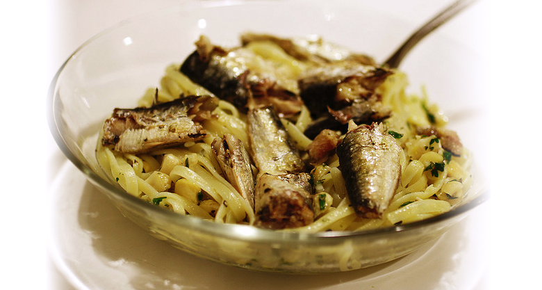 燻製アンチョビパスタ
