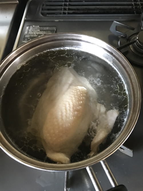 鶏胸肉をボイル