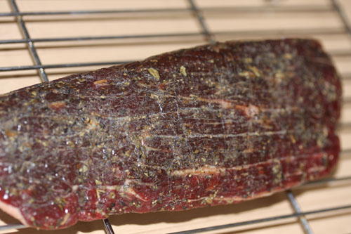 ビーフジャーキー塩漬け