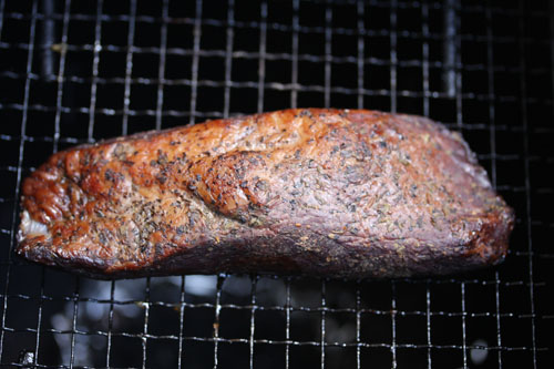 一斗缶でビーフジャーキー作り