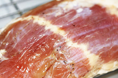 ピチットシートでベーコン作り