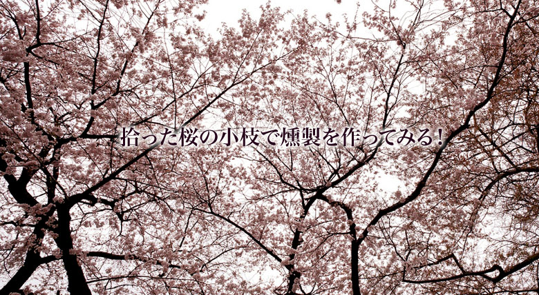 桜の木で燻製