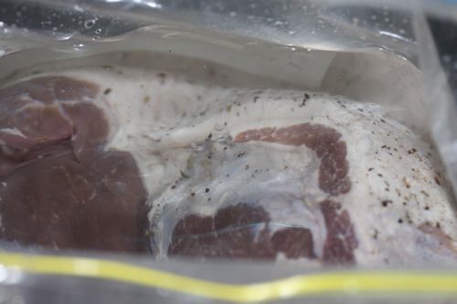 塩抜き中。ハム作り