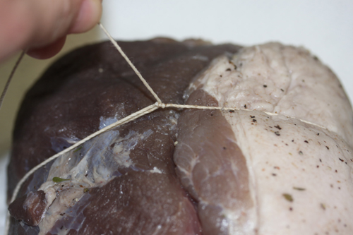 ハム。紐のしばり方