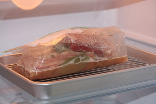 ソミュール液につける干し肉