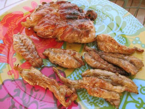 ぼんじり、せせりの燻製