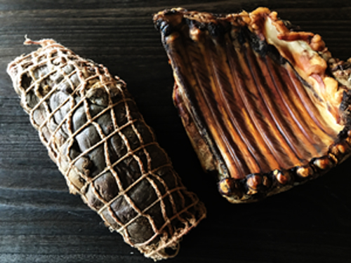 鹿肉ハムと猪ベーコン