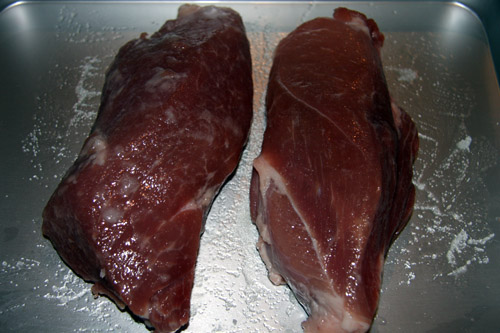 豚もも肉で燻製チャーシュー