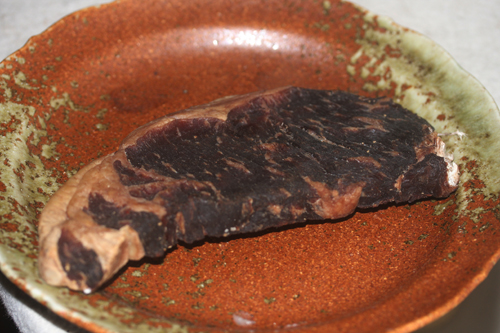 サーロインステーキのジャーキー燻製