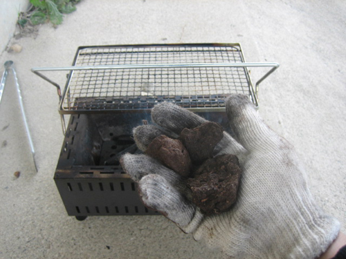 ピートでBBQ燻製