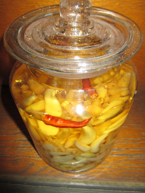 ラッキョウ燻製酢漬け