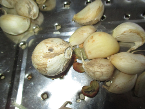 にんにくとそらまめくん製