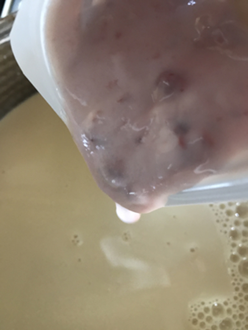 豆乳にヨーグルトで美味しく食べる