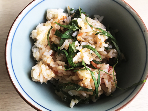 燻製チーズの炊き込みご飯