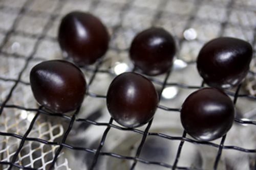 ウズラの燻製を脱水して干物に